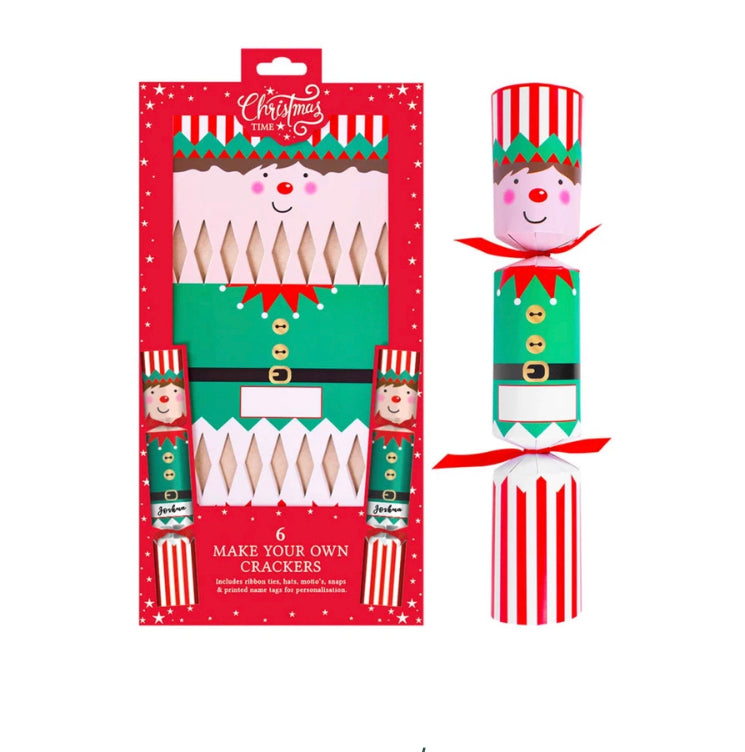 Make your own Crackers - Christmas Elf Design : Pack of 6