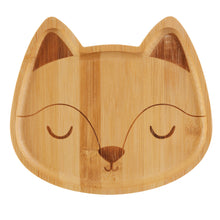 Load image into Gallery viewer, Woodland Fox Bamboo Plate - Sass &amp; Belle
