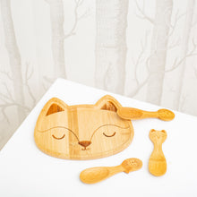 Load image into Gallery viewer, Woodland Fox Bamboo Plate - Sass &amp; Belle
