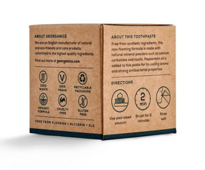 Natural Toothpaste, Peppermint 60ml - Georganics