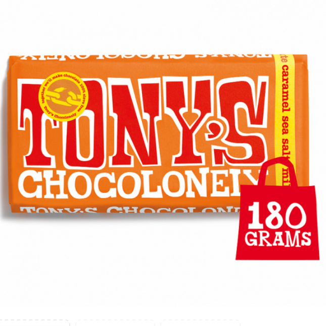 Tony's Chocolonely - Milk Chocolate Caramel Sea Salt 180g