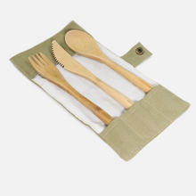 Load image into Gallery viewer, Bamboo Travel Cutlery Set - Zero Waste Path
