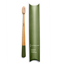 Load image into Gallery viewer, Bamboo Toothbrush with Plant Based Bristles - Truthbrush
