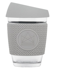 Reusable Glass Coffee Cup - 12oz - Different colours available
