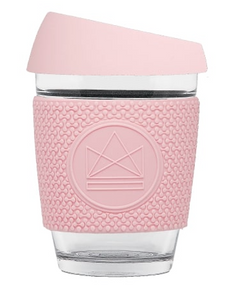 Reusable Glass Coffee Cup - 12oz - Different colours available