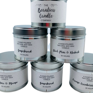 Hand Poured Natural Soy Wax Candles - Large 20cl
